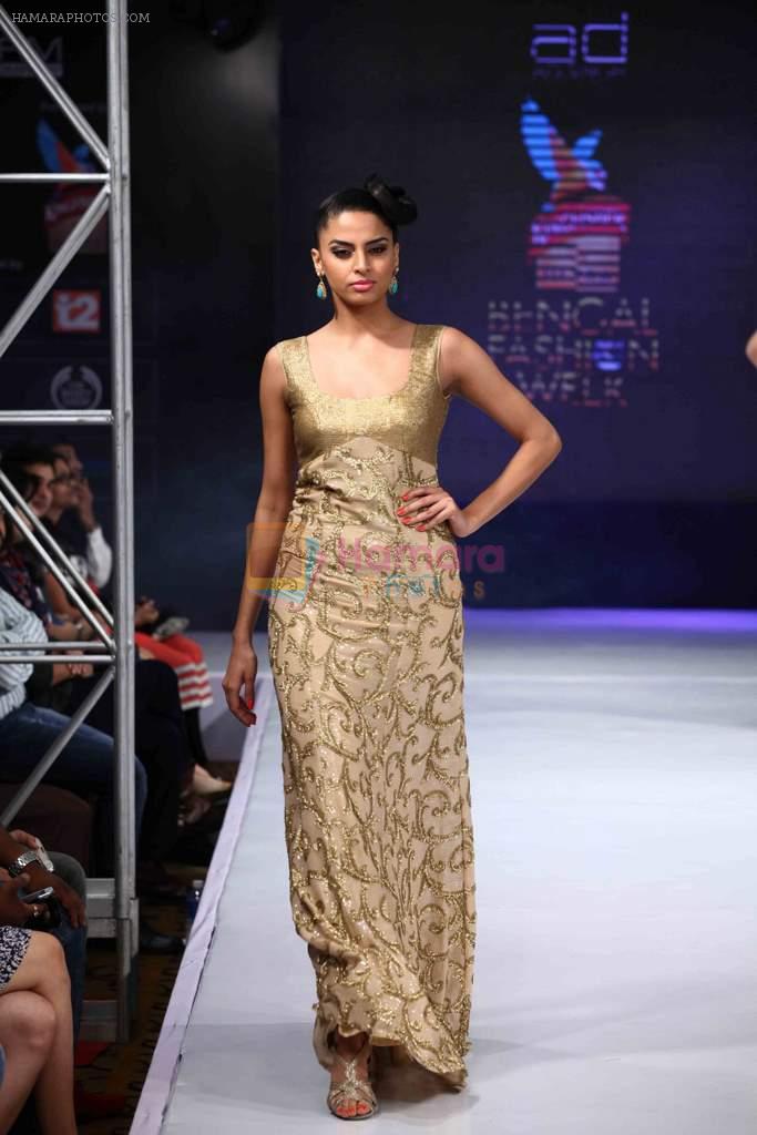Model walks for designer AD Singh at Bengal Fashion Week day 2 on 22nd